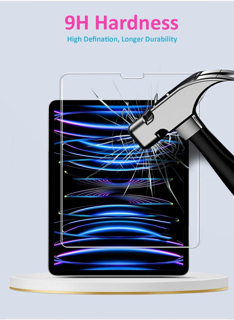 Wtech - Pure Vision Series Curved Edges Full Coverage Anti-Reflection HD Tempered Glass Screen Protector For Apple iPad Pro 12.9 2022 Clear - Image 1