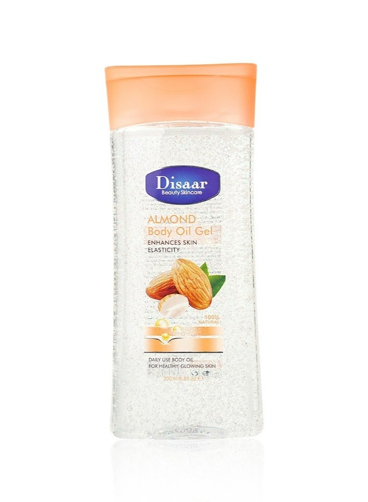 Disaar Almond Body Oil Gel Enhances Skin Elasticity 200 ML
