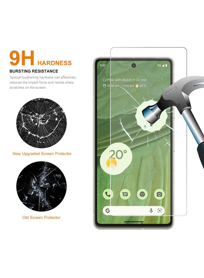 إيروريكس قطعتان لهاتف Google Pixel 7A 0.26 مم 9H 2.5D غشاء زجاجي مقوى من الألومنيوم والسيليكون عالي الجودة - Image 2