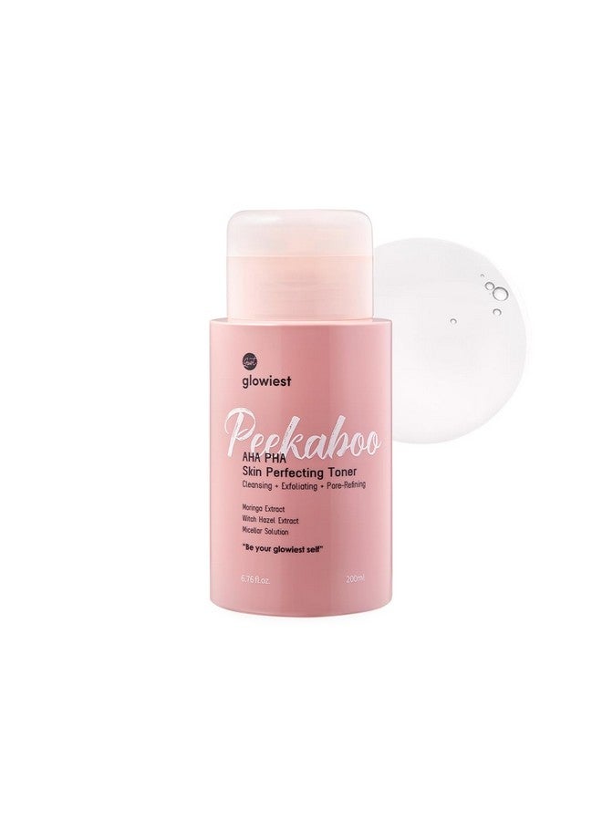 Glowiest Peekaboo AHA PHA Skin Perfecting Face Toner, 200ml | k beauty, korean skincare products - Image 1