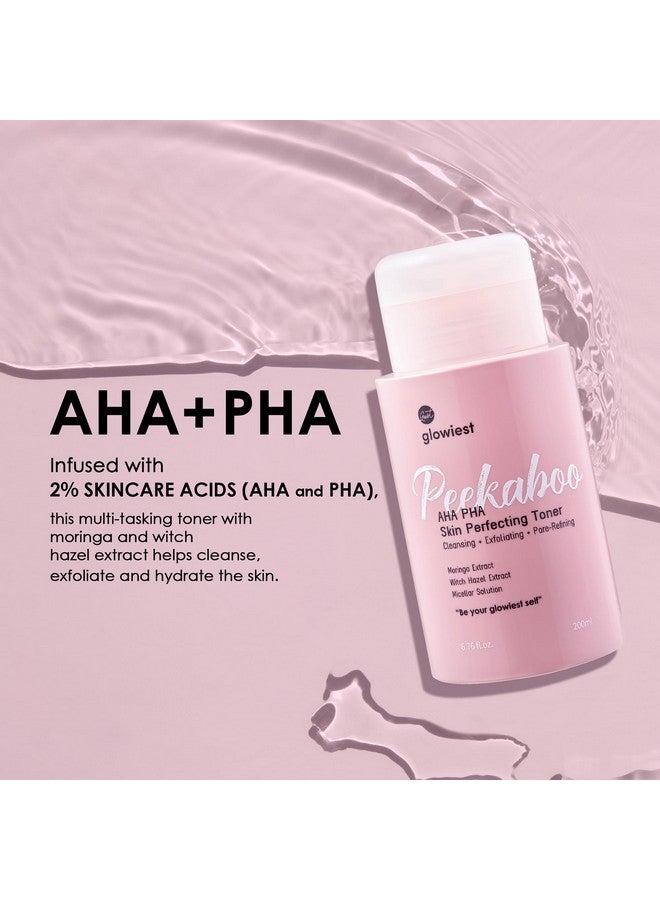 Glowiest Peekaboo AHA PHA Skin Perfecting Face Toner, 200ml | k beauty, korean skincare products - Image 2