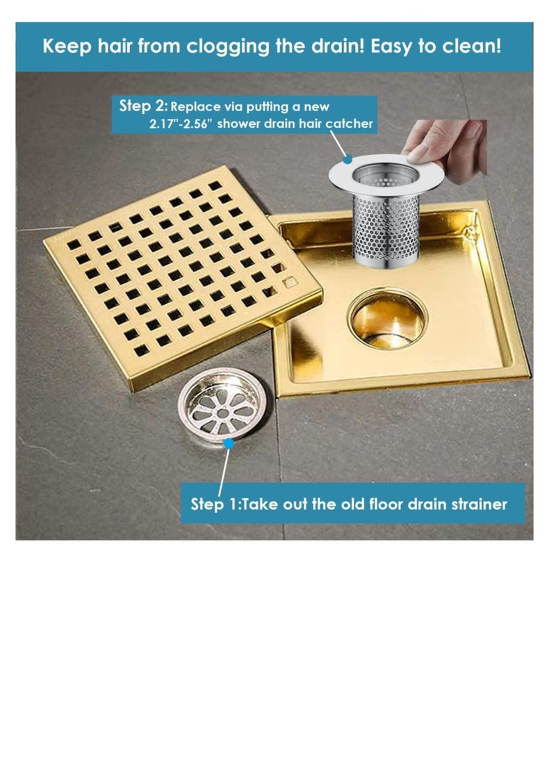 SOLARAE 3 Pack Sink Strainer Bathroom Sink, Floor Drain Strainer, Stainless Steel Hair Strainer for Bathroom, Laundry, RV and Lavatory (Size from 1.25" to 2.17"ï¼‰ - Image 5