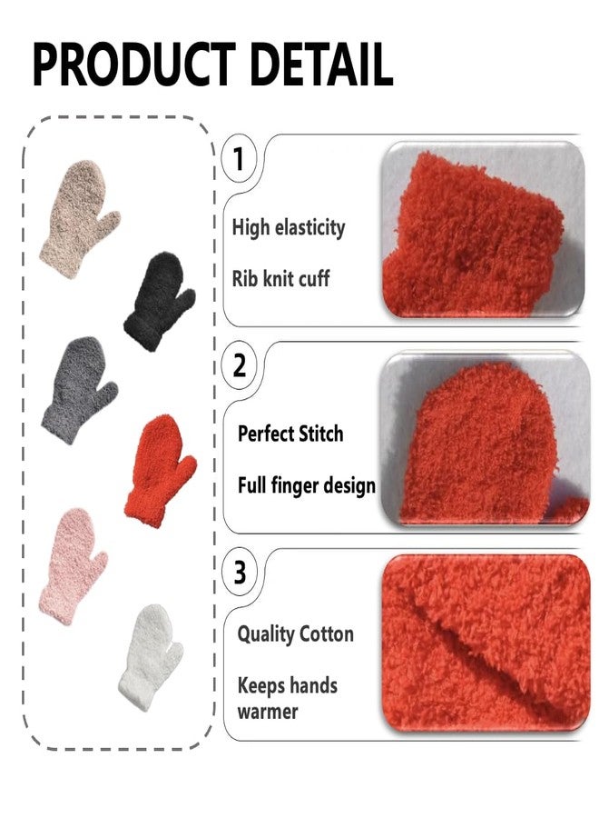 PLZSITDOWN Kid Magic Mittens Gloves Toddler Stretch Full Finger Solid Winter Protection Warm Knit Gloves for Boys Girls Khaki - Image 5