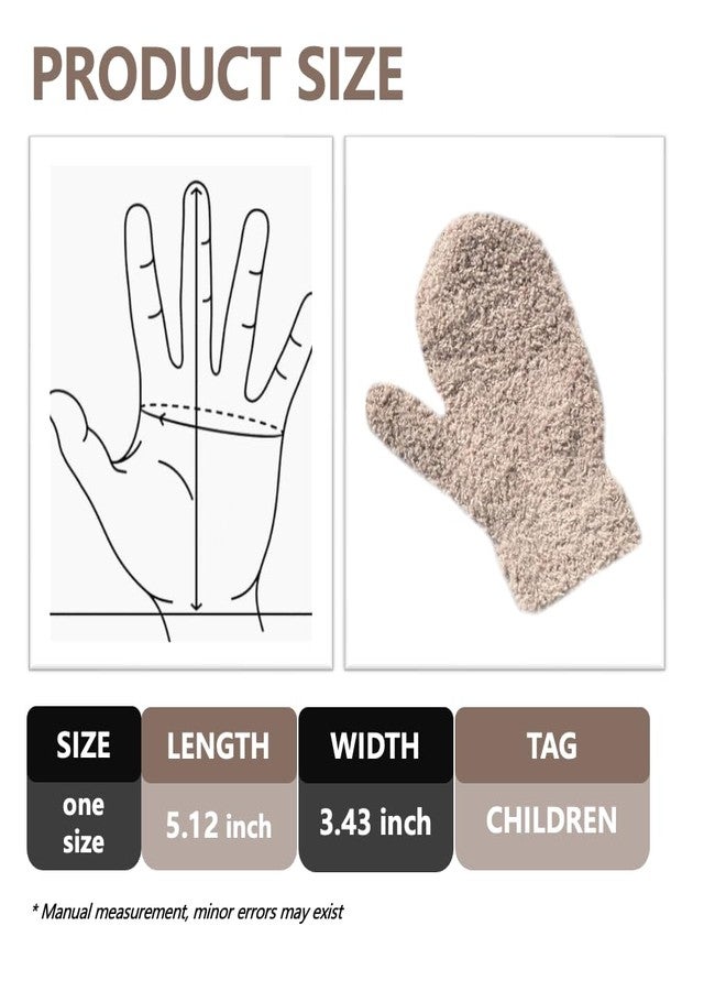 PLZSITDOWN Kid Magic Mittens Gloves Toddler Stretch Full Finger Solid Winter Protection Warm Knit Gloves for Boys Girls Khaki - Image 4
