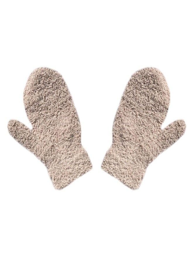 PLZSITDOWN Kid Magic Mittens Gloves Toddler Stretch Full Finger Solid Winter Protection Warm Knit Gloves for Boys Girls Khaki - Image 1