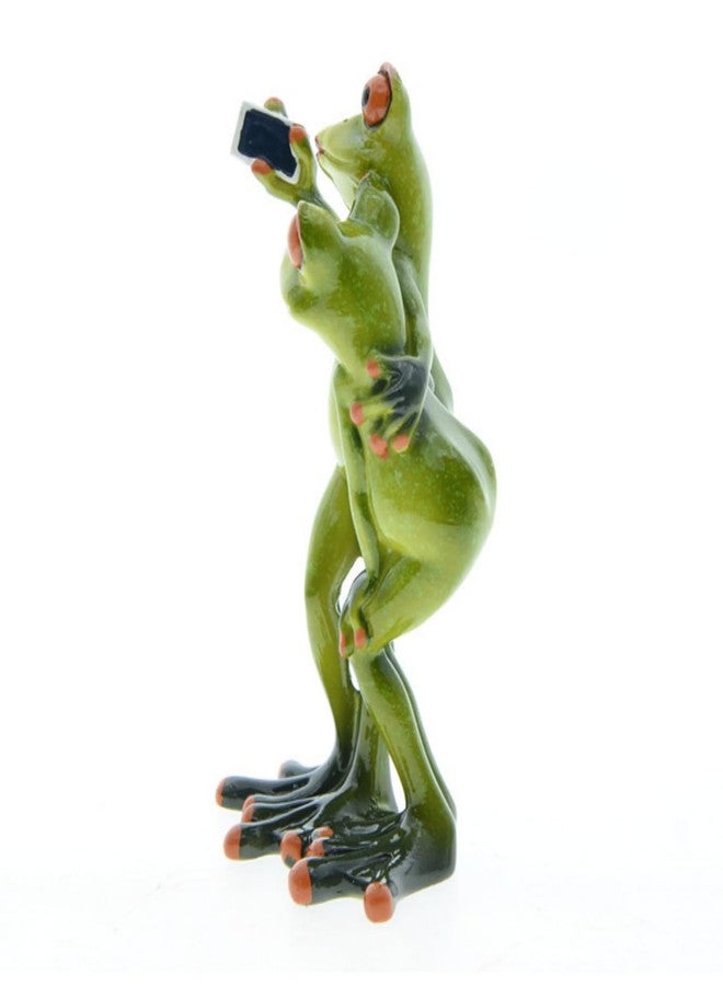 Queemie Creative Selfie Frog Couple Resin Statues, Romantic Frogs Lovers Ornament Sculptures for Outdoor Desk Entryway Bookshelf Bar Home Decorations Gifts - Image 5