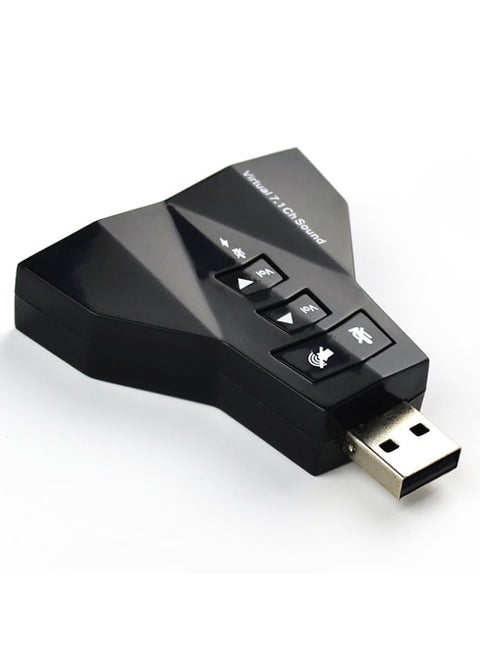 Usb 7.1 Aircraft Sound Card , External Virtual 3d Sound Audio Card Adapter, Dual Headphones Dual Microphone Button 3d Sound Card For Laptop Pc