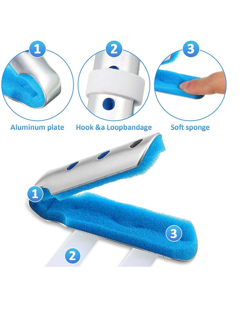 SYOSI 3Pieces Finger Splints, Metal Finger Support Finger Stabilizer in 3 Sizes and 20 Pieces Finger Sleeves Protectors Thumb Brace Support Elastic Compression Protector for Sports - Image 5