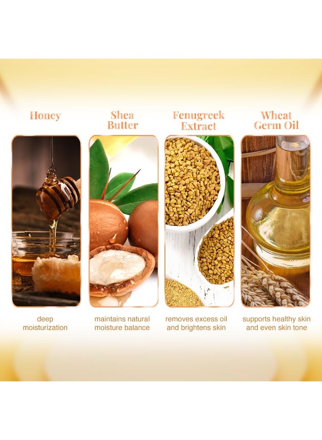 فى ال سي سي مرطب العسل من في إل سي سي - 100 جرام - غير دهني، ترطيب عميق وخفيف الوزن مع العسل وزبدة الشيا ومستخلص الحلبة وزيت جنين القمح | البشرة العادية إلى الجافة - Image 4