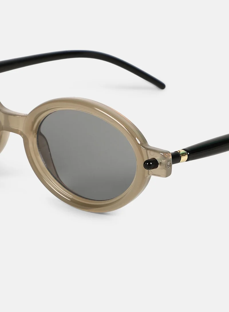 Haute Sauce Polarized Full Rim Oval Sunglasses For Women