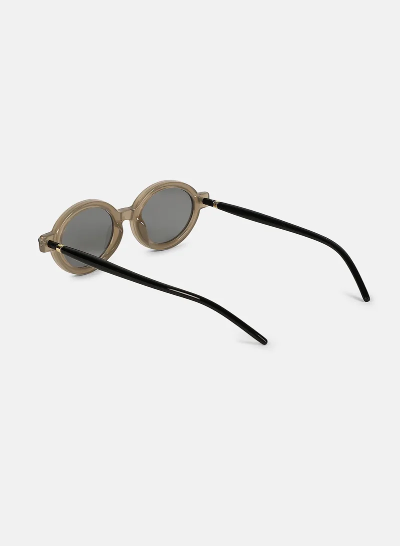Haute Sauce Polarized Full Rim Oval Sunglasses For Women
