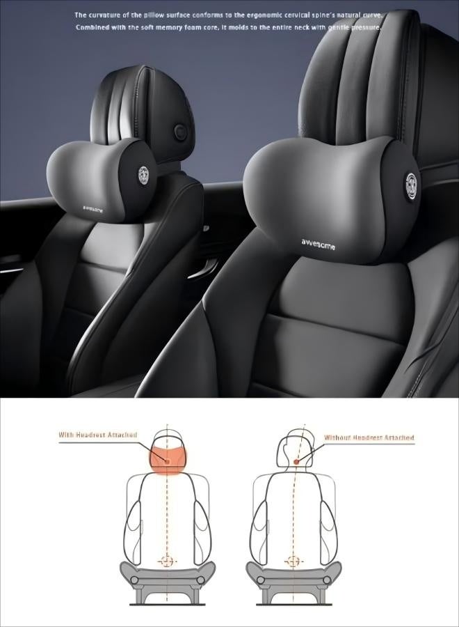 Generic Ergonomic Car Seat Pillow Driving Headrest Pillow  Car Seat Neck Pillows Car Headrest Neck Pillow Car Seat Headrest Memory Foam Neck Support Pillow Car Neck Support Car Neck Pillow Car Seat Head Rest - Image 3