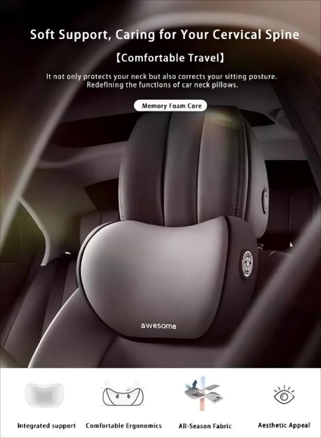 Generic Ergonomic Car Seat Pillow Driving Headrest Pillow  Car Seat Neck Pillows Car Headrest Neck Pillow Car Seat Headrest Memory Foam Neck Support Pillow Car Neck Support Car Neck Pillow Car Seat Head Rest - Image 2