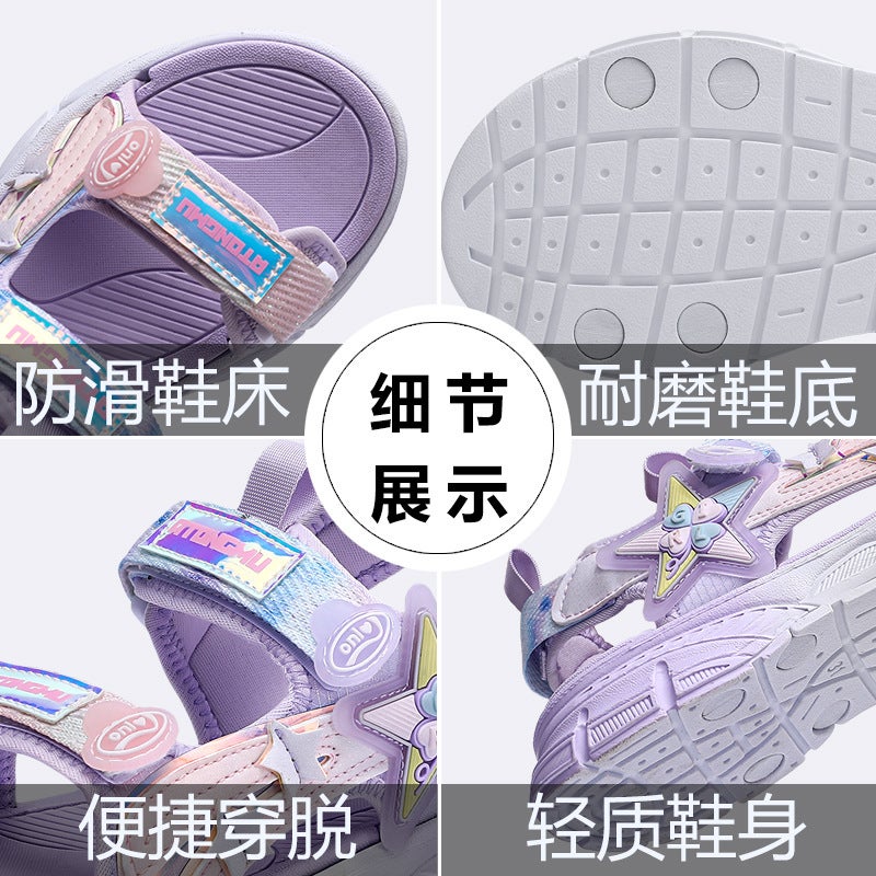 Astro Boy Boys Sandals 2025 Summer Children'S Open Toe Lightweight Trendy Beach Shoes Student Non-Slip Sports Sandals - Image 4