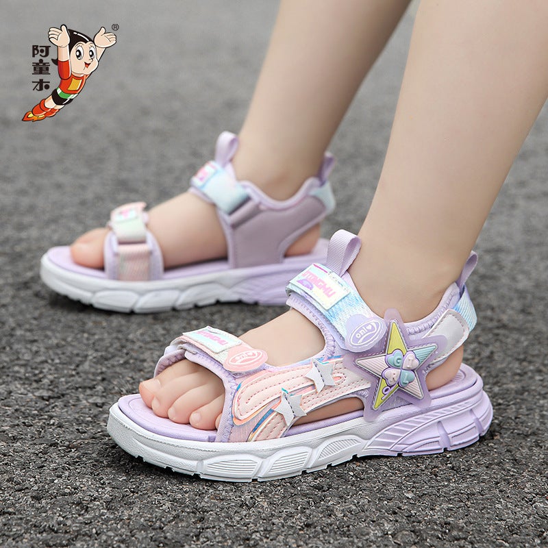 Astro Boy Boys Sandals 2025 Summer Children'S Open Toe Lightweight Trendy Beach Shoes Student Non-Slip Sports Sandals - Image 1