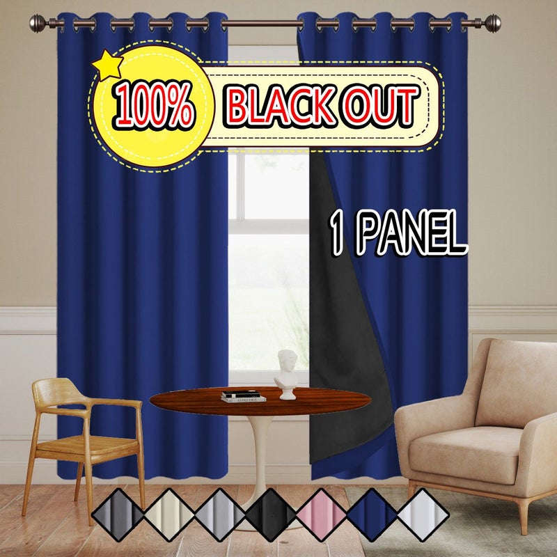 Gray White Polyester Blackout Curtain With Grommet Holes Lightweight Sunproof Heat Insulating For Darkening Room For Living Bedroom Single Panel 140cm By 245cm - Image 5