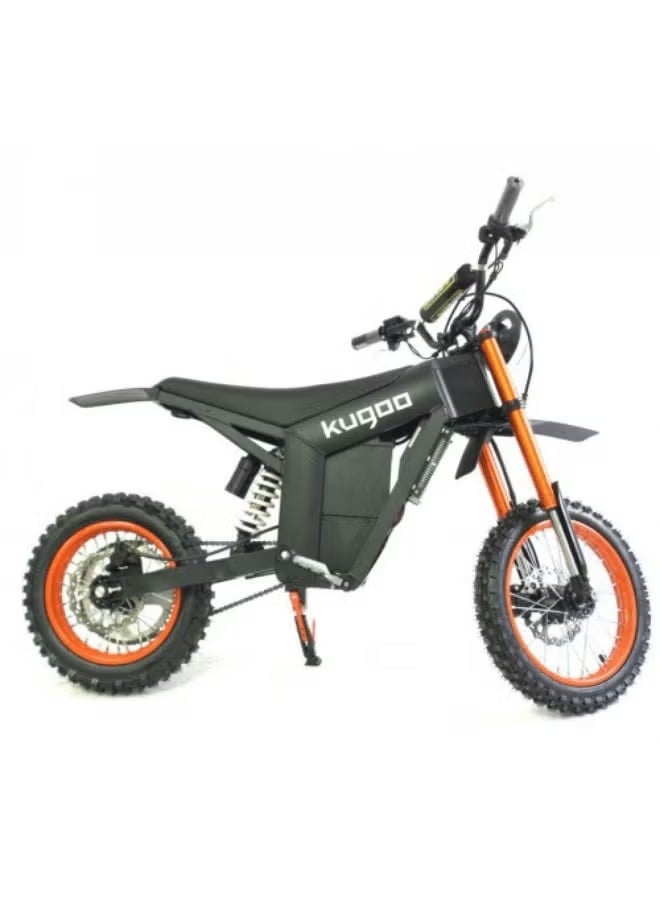 كي يو جي أو أو دراجة كهربائية WISH 01 بقوة 1500 واط للناشئين والكبار – سرعة عالية تصل إلى 50 كم/س للطرق الوعرة (إي-موتوكروس)، بطارية ليثيوم 48V/21AH، مدى طويل حتى 55 كم، فرامل ديسك أمامية وخلفية، نظام تعليق كامل (أمامي وخلفي)، محرك بدون فرشاة، إطارات لجميع التضاريس، أضواء أمامية LED، دراجة كهربائية قوية للمسارات والطرقات الوعرة مناسبة للناشئين والكبار، صديقة للبيئة وتشبه الموتوكروس سكوتر. - Image 4