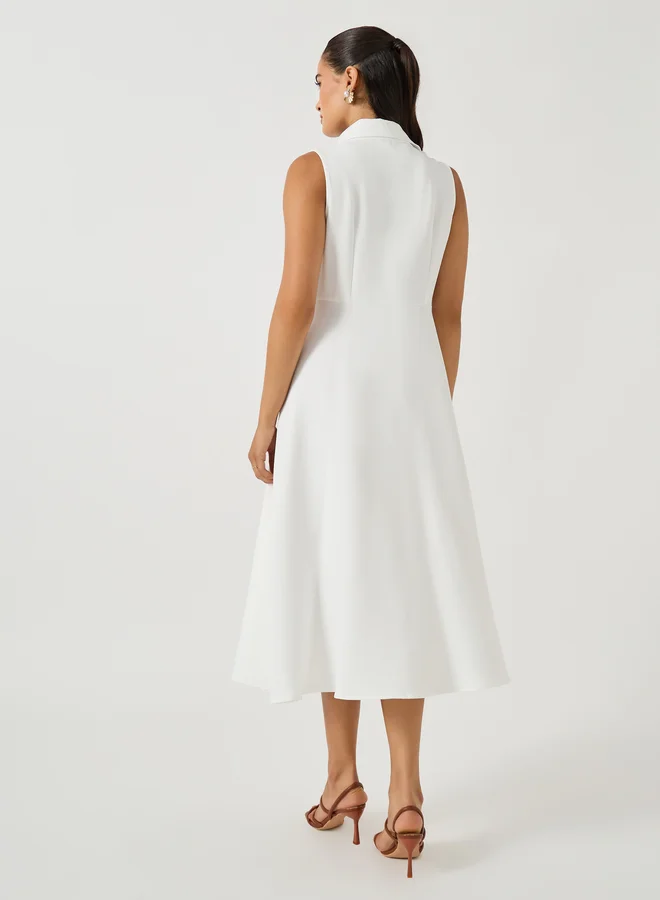 Styli Sleeveless White Dress