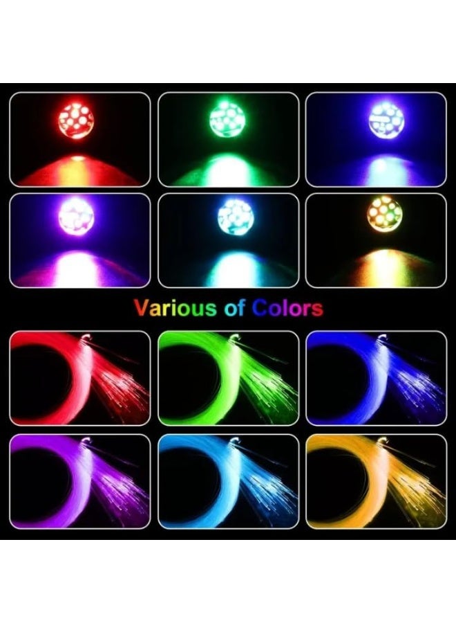 Smart One 6W RGBW Fiber Optic Meteor Shooting Star Ceiling Light Kit – 450pcs × 0.03in × 9.8ft Fiber Strands, Sound-Activated with Bluetooth & APP Remote Control, Starlight Headliner for Home or Car Roof Decoration - Image 3