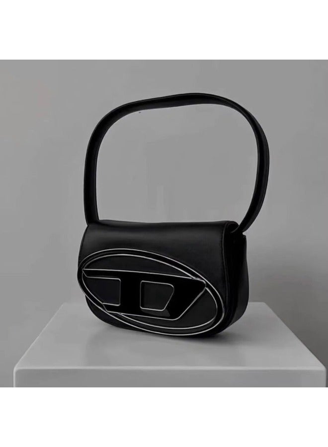 Design Sense Jingle Bag 2025 Spring Portable Underarm Bag Women's Millennium Hot Girl Style Single Shoulder Bagel Bag Saddle Bag-Color:Silver-Size:20.5*6.5*13.5  - Image 5
