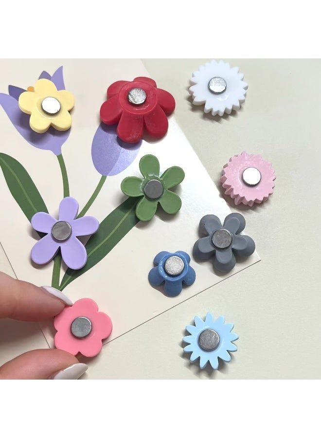 10 Cute Flower Refrigerator Magnets , Cute  Decorative Magnetic Stickers , Suitable for Whiteboards, Offices, Kitchens, Dormitories, and Home Decoration Essentials  - Image 5