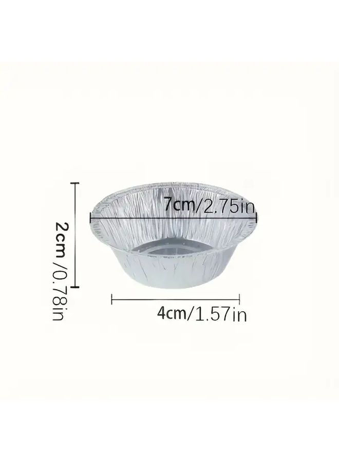Tin Foil Egg Tart Mold 100 Pieces Premium Aluminum Pie Baking Cups Disposable Dessert Containers Perfect For Cake Cupcake Party Birthday Christmas Holiday Celebrations - Image 3