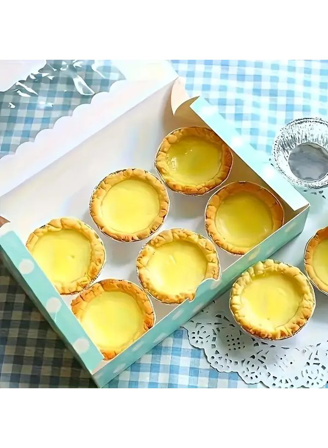 Tin Foil Egg Tart Mold 100 Pieces Premium Aluminum Pie Baking Cups Disposable Dessert Containers Perfect For Cake Cupcake Party Birthday Christmas Holiday Celebrations - Image 4