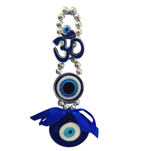 GJ OM Evil Eye Hanging for Home & Car | Door Hanging Showpiece for Good Luck & Prosperity | Decorative Charm for Office, Shop, Mandir & Home Entrance - Blue - Image 1