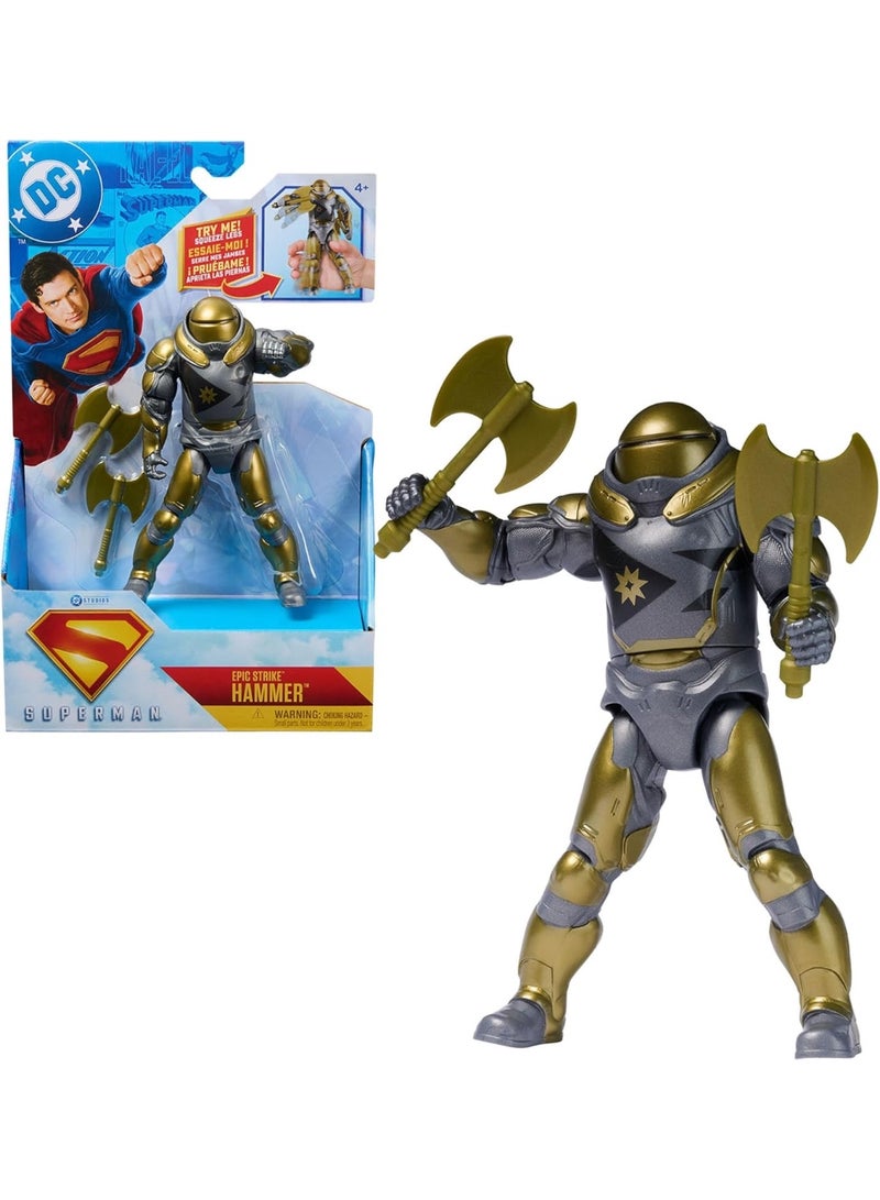 SUPERMAN DC Comics Superman Deluxe Action Figure, The Hammer, 15 cm, for Playing and Collecting, Toy for Children from 4 Years - Image 1