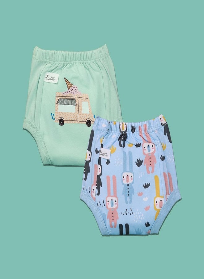 Just Bumm Potty Pants for Toddlers, Pull-up Padded Underwear with 4 layers of Organic Cotton Padding & Cotton Inner, Ideal for Potty Training 2-3 Year Babies (Scoop & Hop) - Image 2