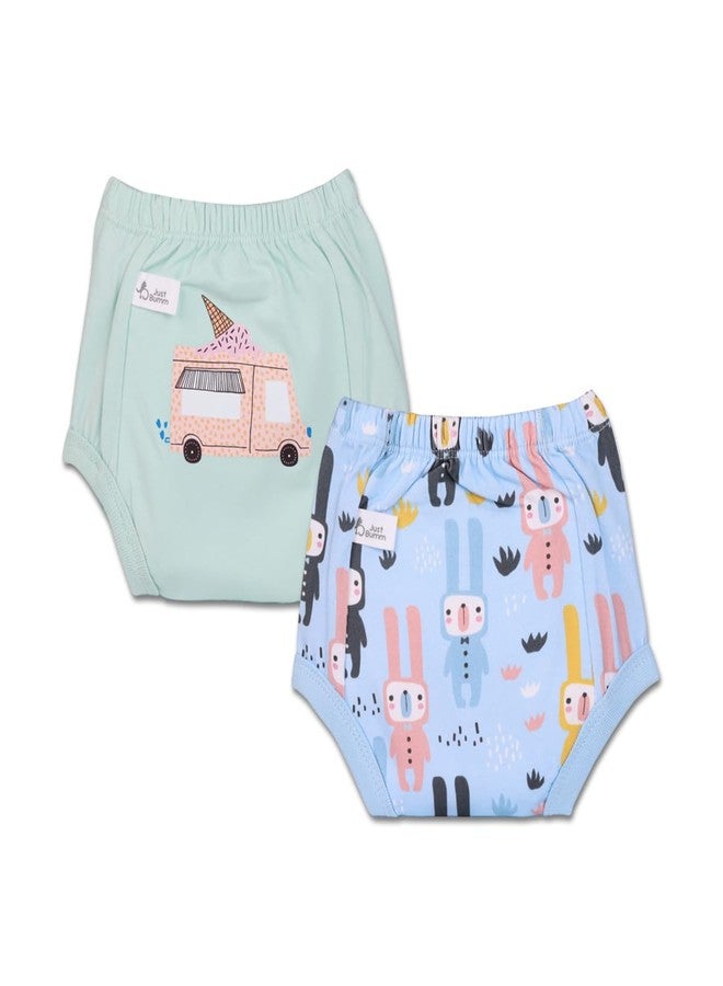 Just Bumm Potty Pants for Toddlers, Pull-up Padded Underwear with 4 layers of Organic Cotton Padding & Cotton Inner, Ideal for Potty Training 2-3 Year Babies (Scoop & Hop) - Image 1
