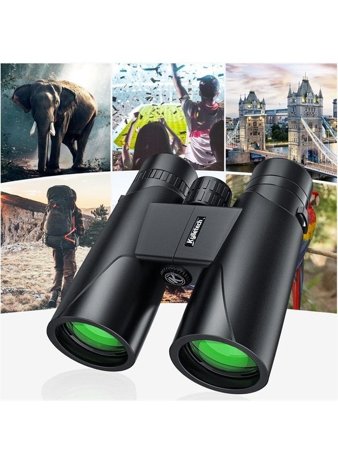 Kylietech 12X42 Binoculars for Adults with Universal Phone Adapter, HD Waterproof Fogproof Compact Binoculars for Bird Watching, Hunting, Hiking, Sports, and Concerts with BAK4 Prism FMC Lens  - Image 2