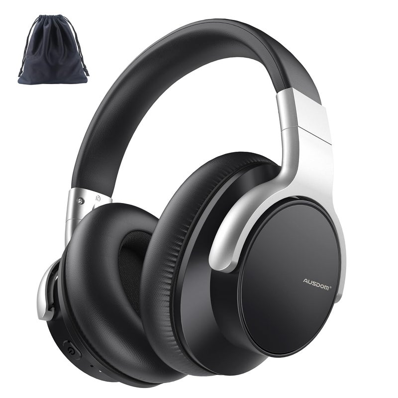 AUSDOM Wireless Headphones Noise Cancelling: Bluetooth Over Ear ANC Headphones with 50H Playtime, Microphone, Deep Bass, Hi-Fi Sound, Comfortable Ear Cushions for Travel Work, Mint Green - Image 1
