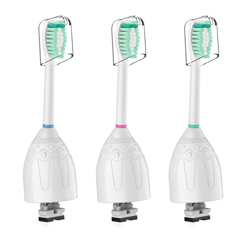 Toothbrush Heads for Philips Sonicare Replacement Brush Heads Medium Soft Dupont Bristles Electric Toothbrush Replacement Heads Fit ESeries Essence Xtreme Elite Advance and CleanCare 3 Pack White