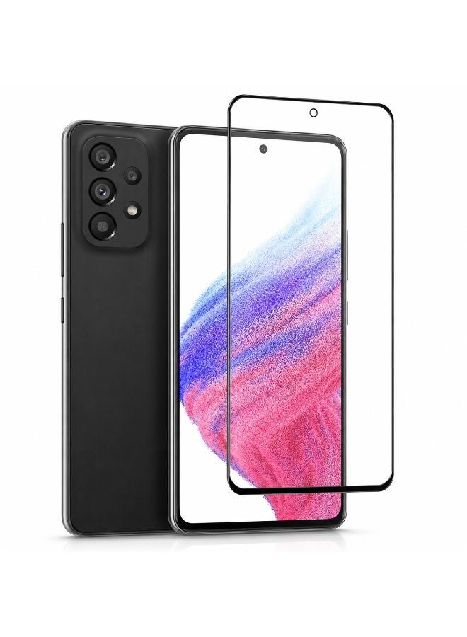 DEER Ghazala Shield Anti-Static ESD Full Coverage Tempered Glass Screen Protector for Samsung Galaxy A53 5G - Black - Image 1