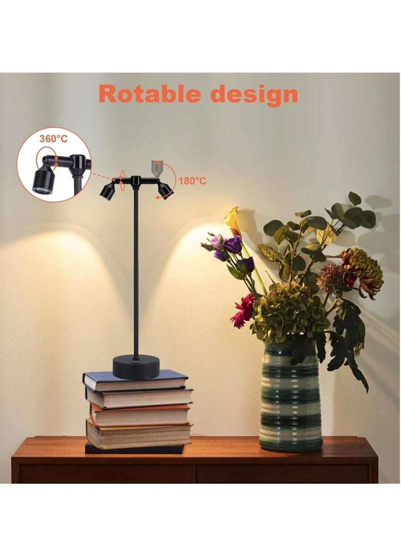 كشاف محمول قابل لإعادة الشحن، كشاف طاولة للإضاءة الزخرفية للصور النباتية وعرض المجوهرات ونماذج العرض في الخزائن ومصباح الطاولة للمنزل وغرفة الطعام والمطعم وبار العشاء الدافئ - Image 5