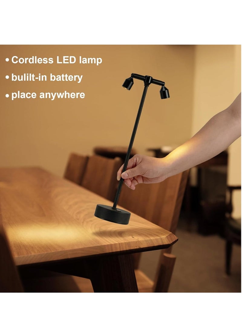 كشاف محمول قابل لإعادة الشحن، كشاف طاولة للإضاءة الزخرفية للصور النباتية وعرض المجوهرات ونماذج العرض في الخزائن ومصباح الطاولة للمنزل وغرفة الطعام والمطعم وبار العشاء الدافئ - Image 3