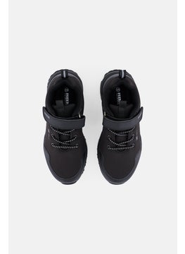 RBX Kids Boy Brand Logo Velcro Sport Shoes, Black  - Image 3