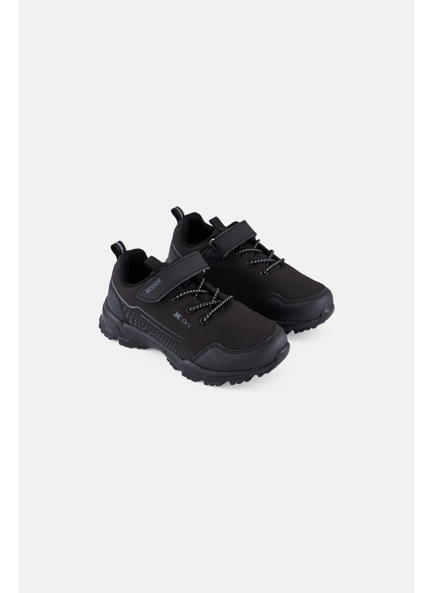 RBX - Kids Boy Brand Logo Velcro Sport Shoes, Black - Image 1