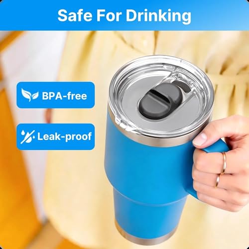 Bluwing 30 oz Replacement Screw Top Lid for YETI TraveI Mug with Threads Only, Spill Proof Stronghold Lid for YETI Threaded Travel Mug(1 Pack) - Image 4