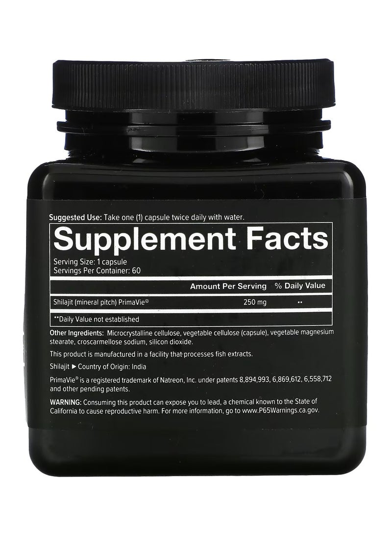 youtheory Shilajit Dietary Supplement 60 Veg Caps  - Image 2