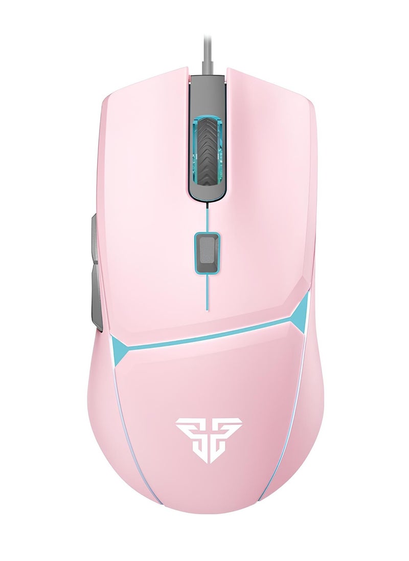 Generic - Fantech Crypto VX7 Gaming Mouse - 8000 DPI - Ambidextrous Design –MACRO- RGB Lighting - 1.8m Cable - 84g-PINK - Image 1