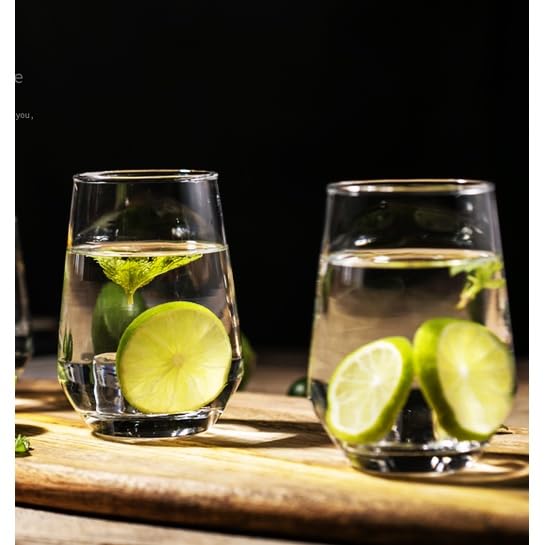 Mivana Premium Juice Glasses Drinking Glasses, Highball Lead-Free Glasses, Tumblers for Water, Juice, Beer, Cocktail and Mixed Drinks - Pieces, Transparent (Juice Glasses, 2 Count (Pack of 1)) 400 ml - Image 3
