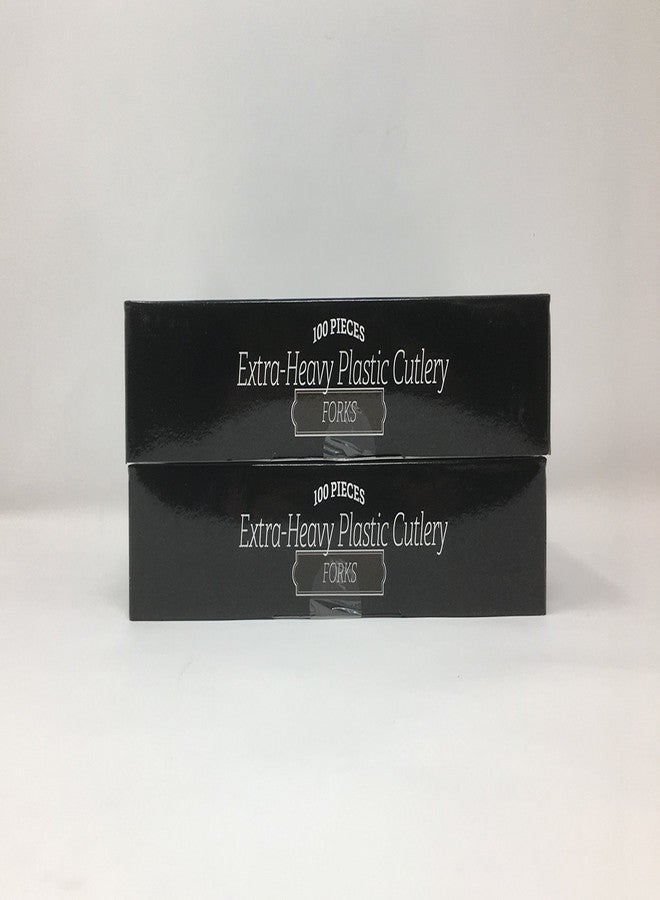 Fineline settings Fineline Flairware Collection Heavy Duty Black Plastic Forks - Quality, Extra Durable Disposable Forks, Practical for Serving and Portioning Hot and Cold Food [200 count] - Image 2
