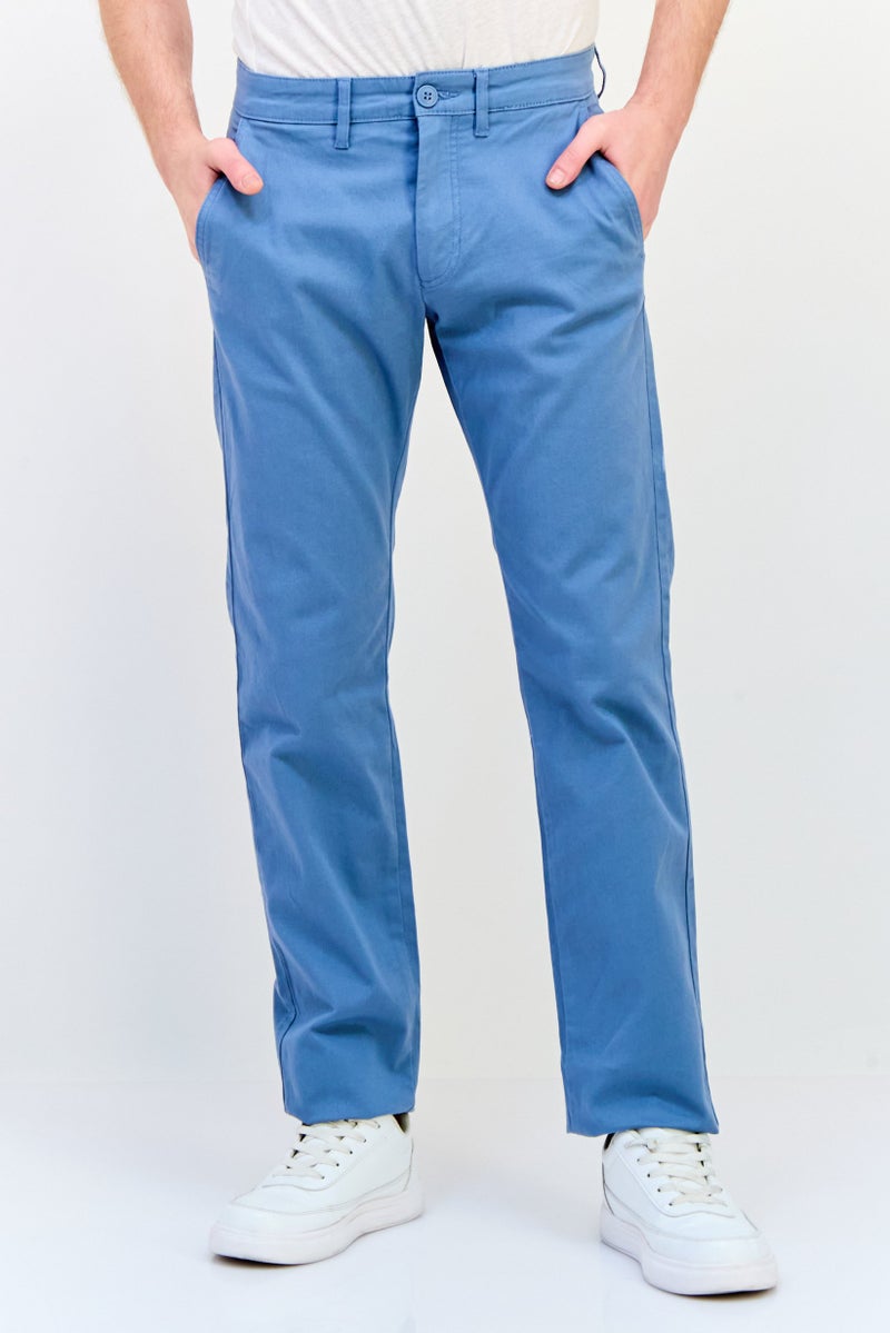 Celio سروال تشينو مستقيم للرجال، أزرق رمادي - Image 1