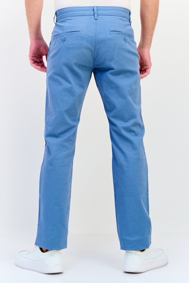 Celio سروال تشينو مستقيم للرجال، أزرق رمادي - Image 3