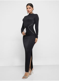 Khizana Bodycon Dress With Waist Embellishment  - Image 4