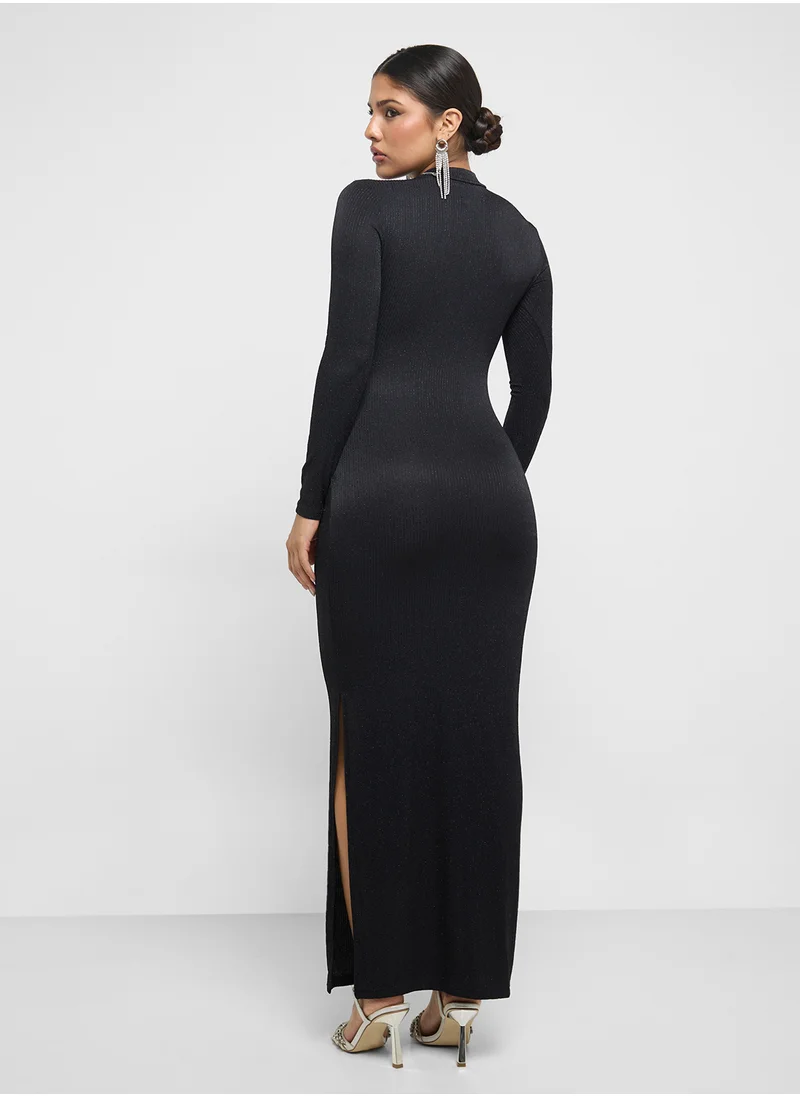 خزانة Bodycon Dress With Waist Embellishment