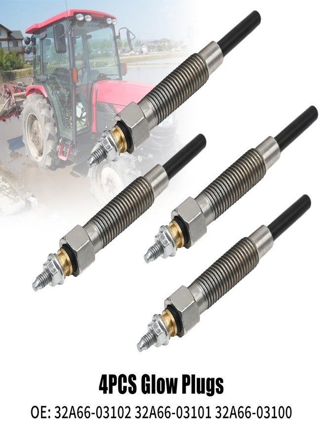 SYOWADA 4 pcs 32A66-03102 Glow Plugs Replacement for Mitsubishi S4S Engine Forklift Excavators Skid, Replacement for Mitsubishi GX5000 GX510 VG60 VG563, 32A66-03101 32A66-03100 Glow Plug - Image 4