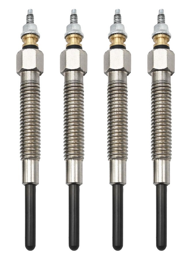 SYOWADA 4 pcs 32A66-03102 Glow Plugs Replacement for Mitsubishi S4S Engine Forklift Excavators Skid, Replacement for Mitsubishi GX5000 GX510 VG60 VG563, 32A66-03101 32A66-03100 Glow Plug - Image 1